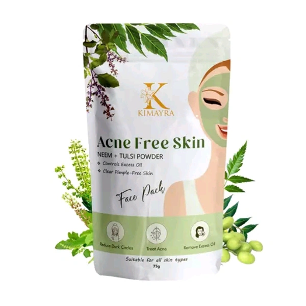 Kimayra Organic Neem + Tulsi Face Pack Powder For Pimple Free Skin