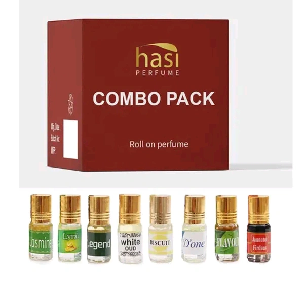 Hasi 8 combo pack perfume for men and women - Attar | 8 different perfume| Perfume