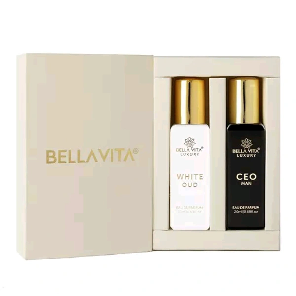 Bella Vita Luxury CEO Man 20 ml + White Oud Unisex 20 ml Perfume Gift Combo Pack for Men and Women (Pack of 2)