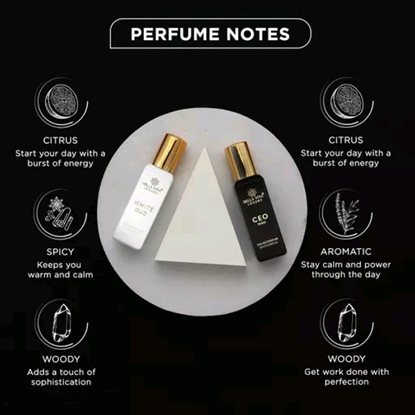 Bella Vita Luxury CEO Man 20 ml + White Oud Unisex 20 ml Perfume Gift Combo Pack for Men and Women (Pack of 2)