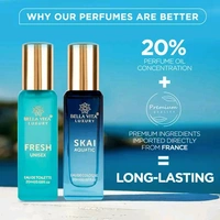 Bella Vita Luxury Unisex FRESH+SKAI Perfume Combo for Men and Women 40 ML (Pack of 2)