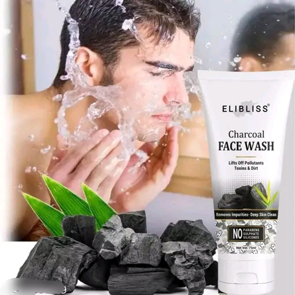 ELIBLISS Activated Charcoal Skin Purifying+Deep Detox Face Wash