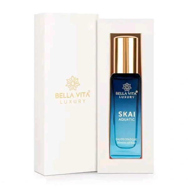Bella Vita Organic SKAI AQUATIC Unisex Cologne Perfume For Men & Women with Musky & Fresh Fragrance