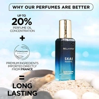 Bella Vita Organic SKAI AQUATIC Unisex Cologne Perfume For Men & Women with Musky & Fresh Fragrance