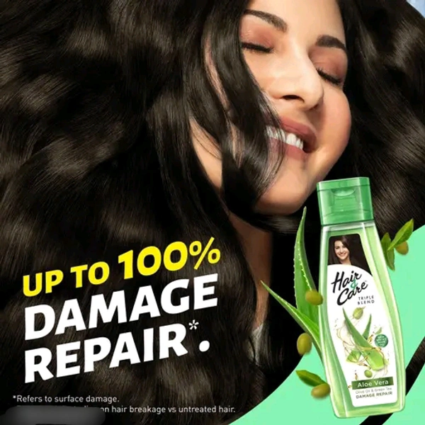 Hair & Care Damage Repair Non-Sticky Hair Oil with Aloe Vera, Olive Oil & Green Tea, 300 ml 