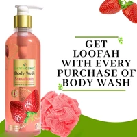 Earthgenix Strawberry Body Wash (300ml), (Loofah Free),