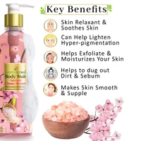 Earthgenix Body Wash Japanese Cherry Blossom + Pink  Rock Salt 300ml, (Loofah Free)