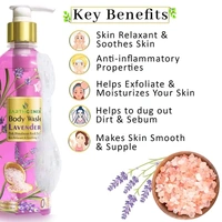 Earthgenix Body Wash Lavender + Pink   Rock Salt 300ml, (Loofah Free)