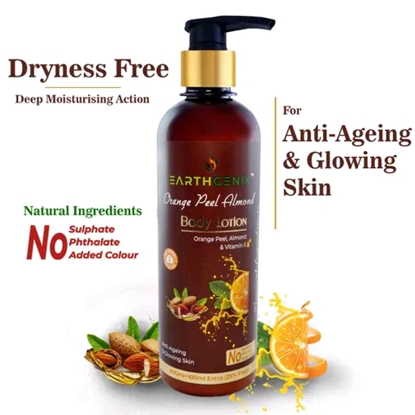 Earthgenix Papaya Radiance Body Lotion With Vitamin E 400+100ml (25% Free), For Even Toned & Radiant Skin