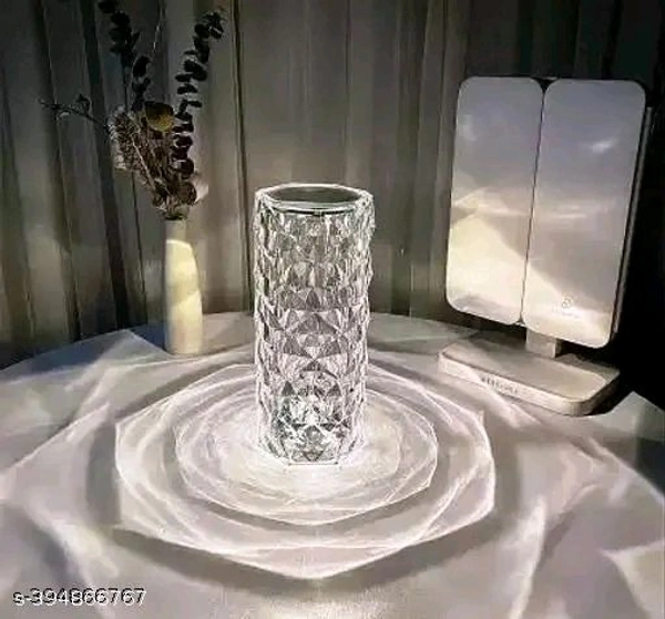 Crystal Lamp,16 Color Changing Rose Crystal Diamond Table Lamp, USB Rechargeable Touch Bedside Lamp Night Light
