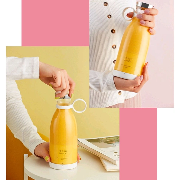 Juicing Cup Home Mini Portable Wireless Rechargeable Electric Fruit Blending Cup Gift Juicer - White