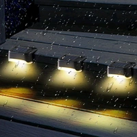 Solar Deck Lights Outdoor Pack Of 4 Solar Waterproof LED Solar Lights for Outdoor - Black