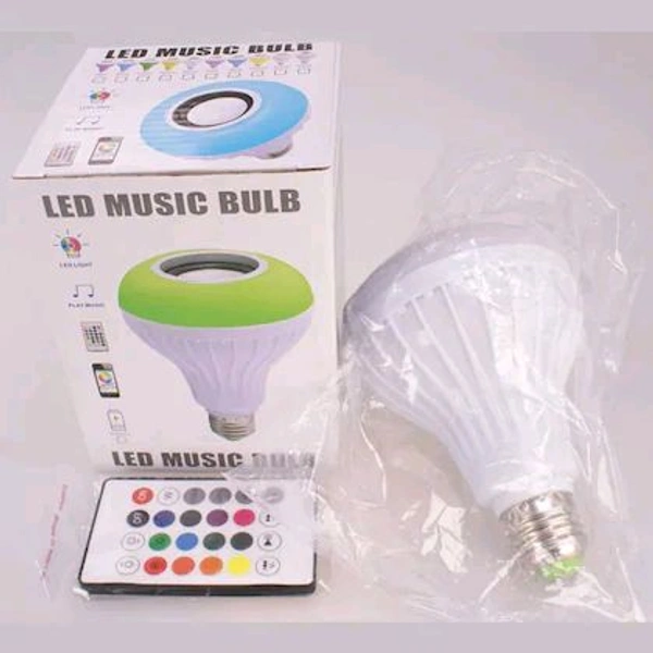 IMMUTABLE Led Bulb With Bluetooth Speaker With Remote Control Mp3 Player - White