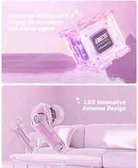 ACEFAST Crystal Earbuds T8 - pink, Free