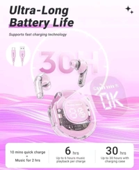 ACEFAST Crystal Earbuds T8 - pink, Free