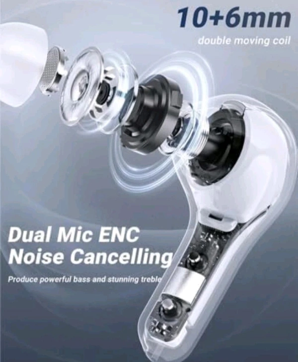ACEFAST Crystal Earbuds T8 - White, Free