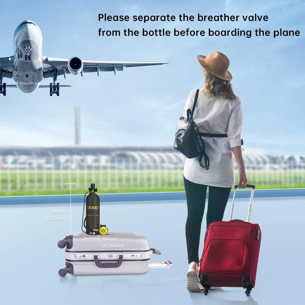 DIDEEP dideep 2 litre alluminium portable air tank