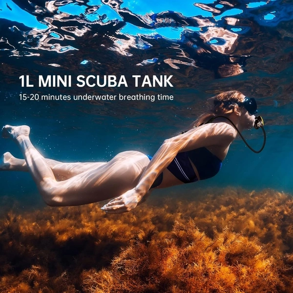 dideep 1L Diving Ventilators Aluminium Mini Diving Air Tank Diving air tank Equipment for Surfing Diving High Oxygen Compression
