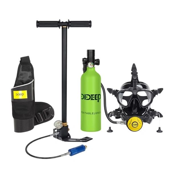dideep 1L Diving Ventilators Aluminium Mini Diving Air Tank Diving air tank Equipment for Surfing Diving High Oxygen Compression