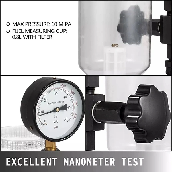 Diesel Fuel Injector Tester Aluminium 0-400 Bar