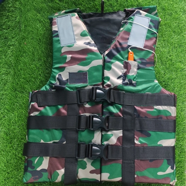 camouflage print life jacket for troops