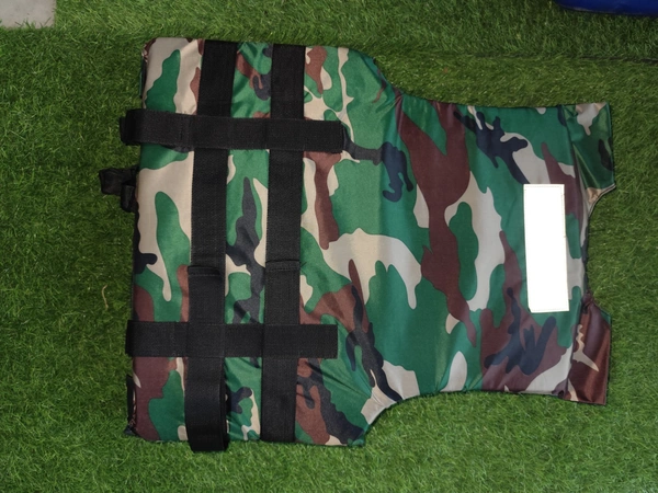 camouflage print life jacket for troops
