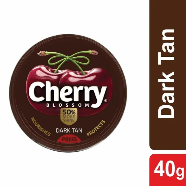 Cherry Blossom Wax Shoe Polish - Dark Tan - 40g