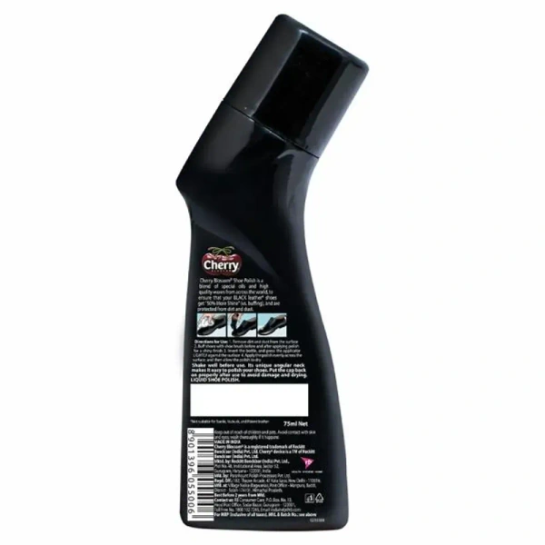 Cherry Blossom Liquid Shoe Polish – Black
