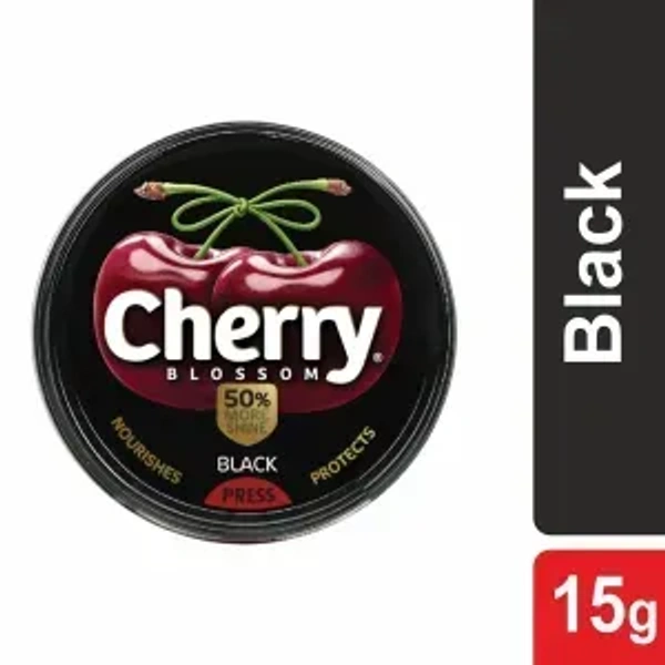 Cherry Blossom Wax Shoe Polish - Black - 15g