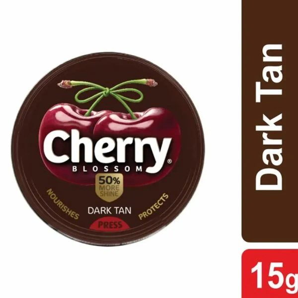 Cherry Blossom Wax Shoe Polish - Dark Tan - 15g
