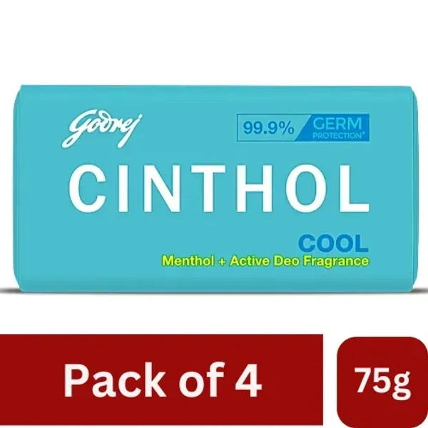 Godrej Cinthol Cool Soap - 75g (Pack of 4)