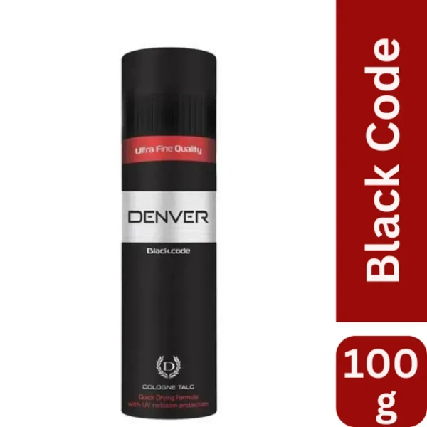 Denver Black Code Talc - 100g
