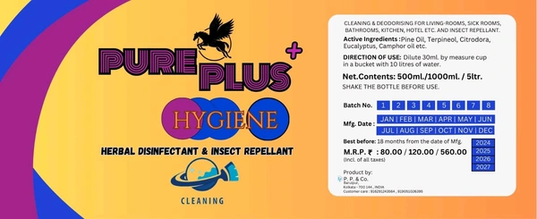 Pure Plus Hygiene White Phenyl - 1000ml - 1000ml