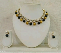 Jewellery Set  - Yellow, Alloy