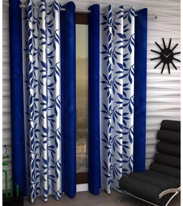 Door Curtain  213cm (7ft) Door Curtain Blue - Blue