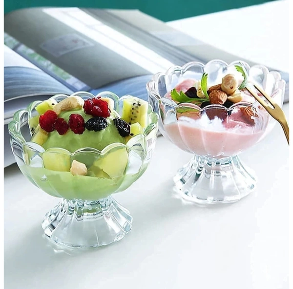 Icecream Cup Moder Plastic Icecream Cup Bowl - White