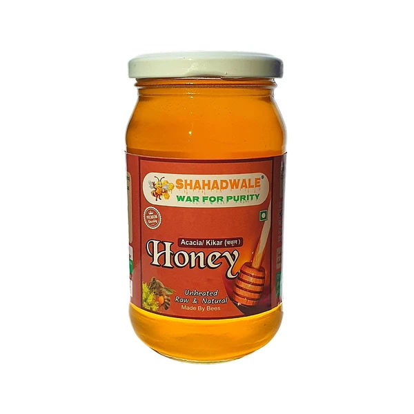 SHAHADWALE Acacia Honey | Kikar Honey | Babool Flora Honey  - 500Gm, Natural Honey