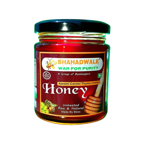 SHAHADWALE AJWAIN HONEY | CAROM HONEY | THYME FLORA HONEY | SHAHADWALE HONEY - 250 Gm, Natural Honey