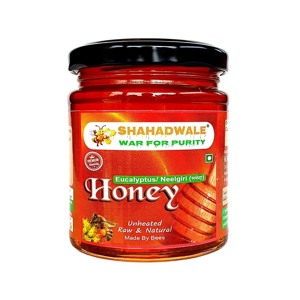 SHAHADWALE Eucalyptus Honey | Safeda Honey | Neelgiri Flora Honey | SHAHADWALE Honey - 250 Gm, Natural Honey