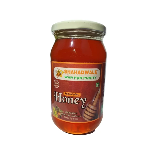 SHAHADWALE Fennel Honey | Saunf Flora Honey - 500 Gm, Natural Honey