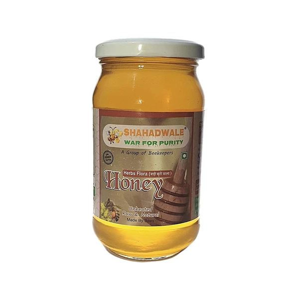 SHAHADWALE Herbs Honey |Herbs Flora Honey| Herbal plants Flowers Honey | Himalayan Honey - 500 Gm, Premium Quality