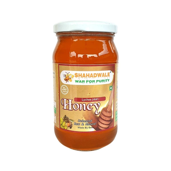 SHAHADWALE Lychee Honey | Litchi Honey | Lichi Flora Honey - 500 Gm, Premium Quality