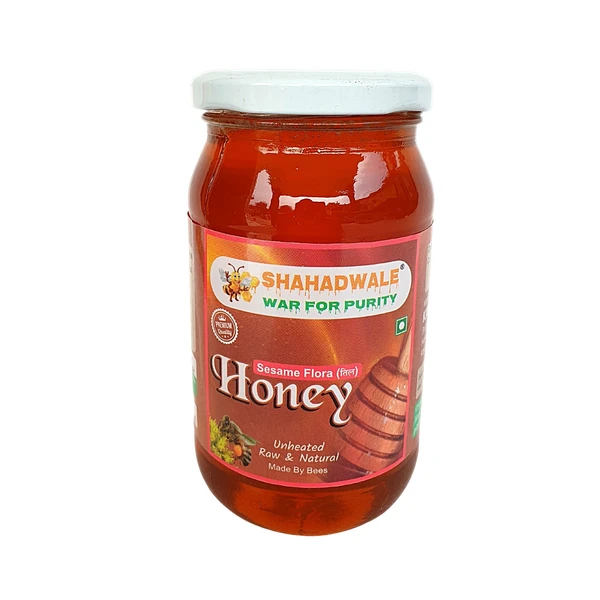 SHAHADWALE Sesame Honey | Til Flora Honey | SHAHADWALE Bee Farms honey - 500 Gm, Premium Quality
