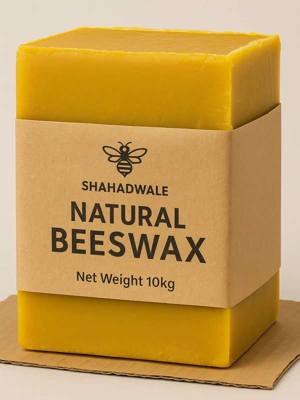 SHAHADWALE Beeswax - Natural Food Grade, Double Filtered -  for superior quality in cosmetics, candles, and crafts  - Big Blocks, Single Filtered