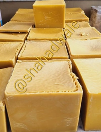 SHAHADWALE Filtered Natural Beeswax - Pure and refined for superior quality in cosmetics, candles, and crafts. - Big Blocks, Single Filtered
