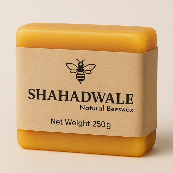 ShahadWale Beeswax – Food Grade, Double Filtered, Small Size Blocks, Cosmetic & Industrial use - 1kg - Smaller, Double-filtered