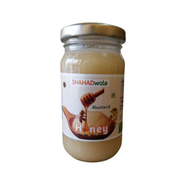 SHAHADWALE Natural Mustard Honey | Raw Sarson Honey from Rajasthan | Unprocessed & Pure - 250gm