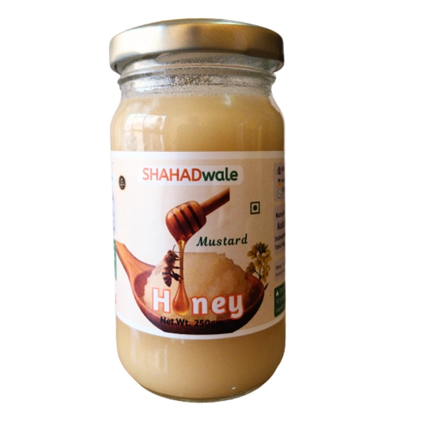 SHAHADWALE Natural Mustard Honey | Raw Sarson Honey from Rajasthan | Unprocessed & Pure - 250gm