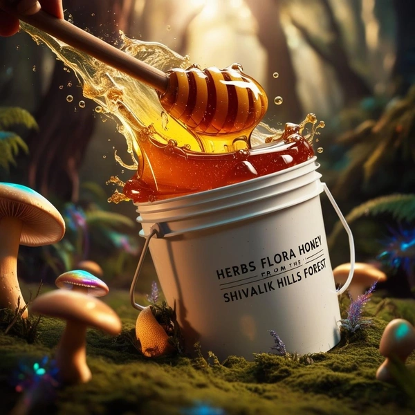 SHAHADWALE Herbs Honey |Herbs Flora Honey| Herbal plants Flowers Honey | Himalayan Honey - 500 Gm, Premium Quality