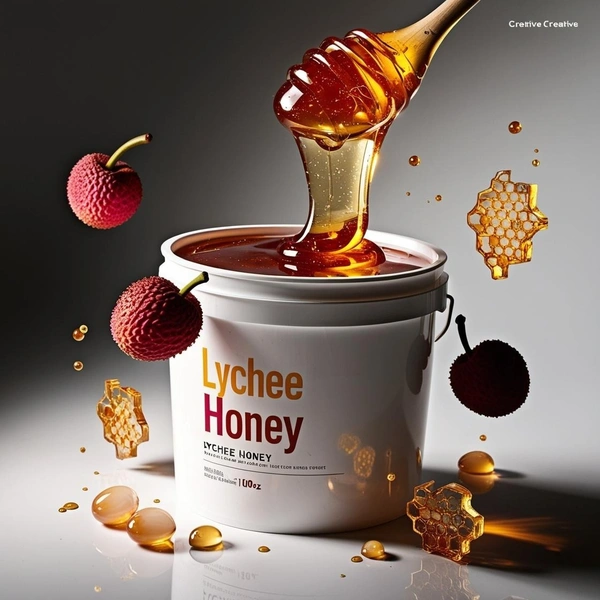 SHAHADWALE Lychee Honey / Litchi Honey - Bulk for Brands & Wholesalers - Bucket, Lychee, 28kg